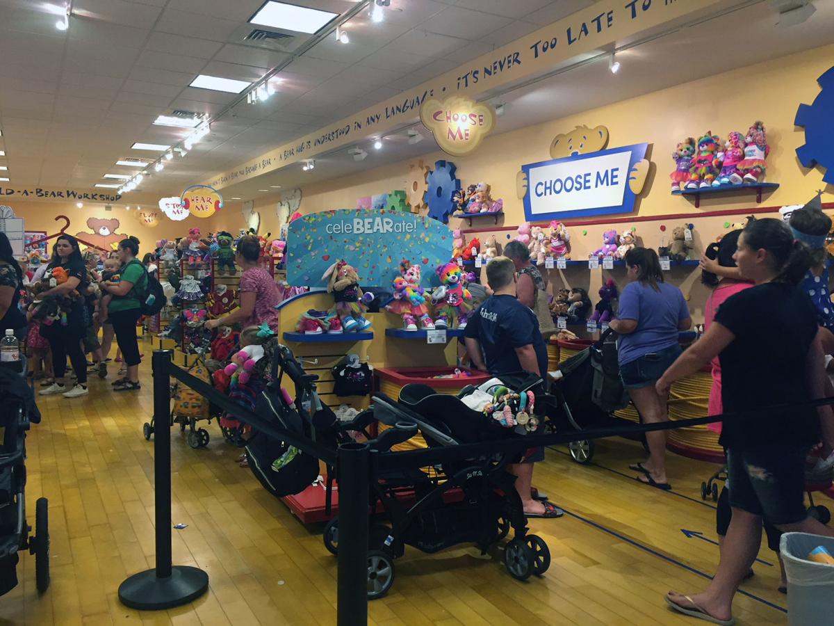 Hundreds mob BuildABear at Hanes Mall for 'pay your age' event (Video