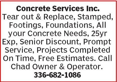 Concrete Services Inc. Ad