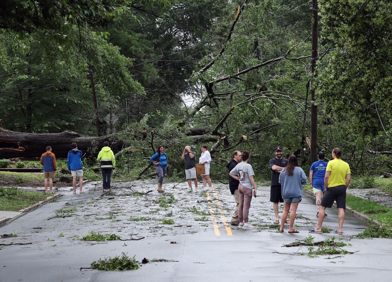 See photos of storm that ripped trees apart, knocked down power lines ...