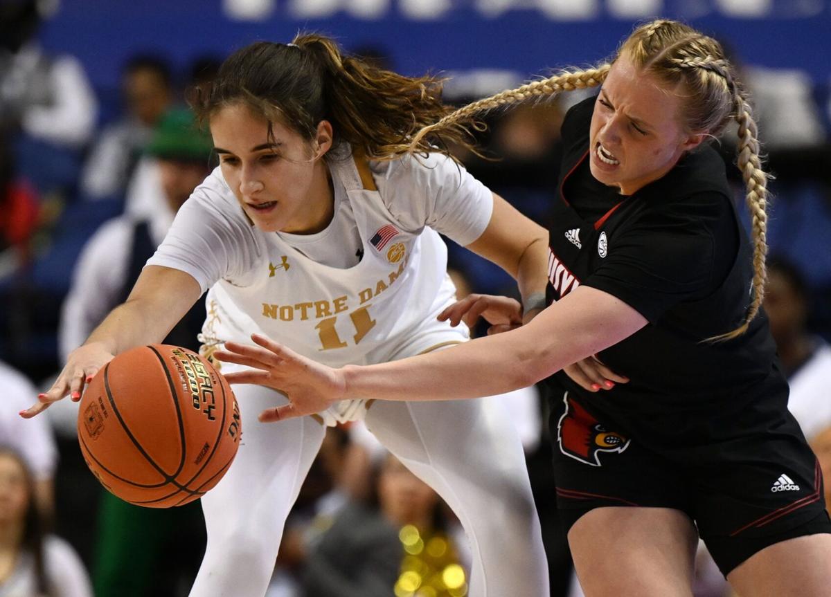 AT THE BUZZER, Louisville women get on a roll, romp over Notre Dame into  ACC title game, Sports