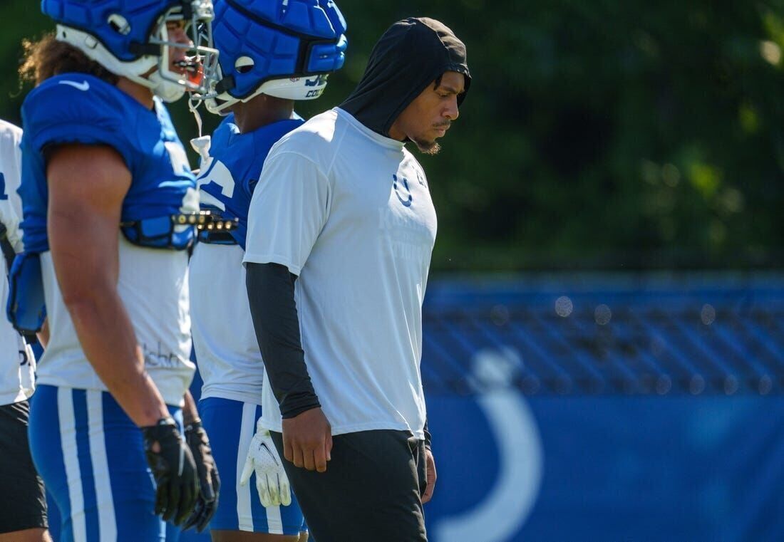 See some of the Colts fans decked in blue before Sunday's game