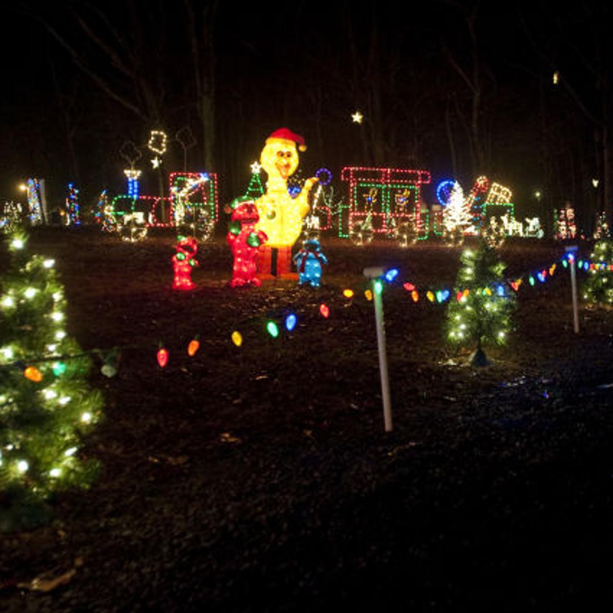 Two Extravagant Christmas Displays Just Miles Apart Entertainment Journalnow Com Christmas Lights Display Kernersville Nc 2021