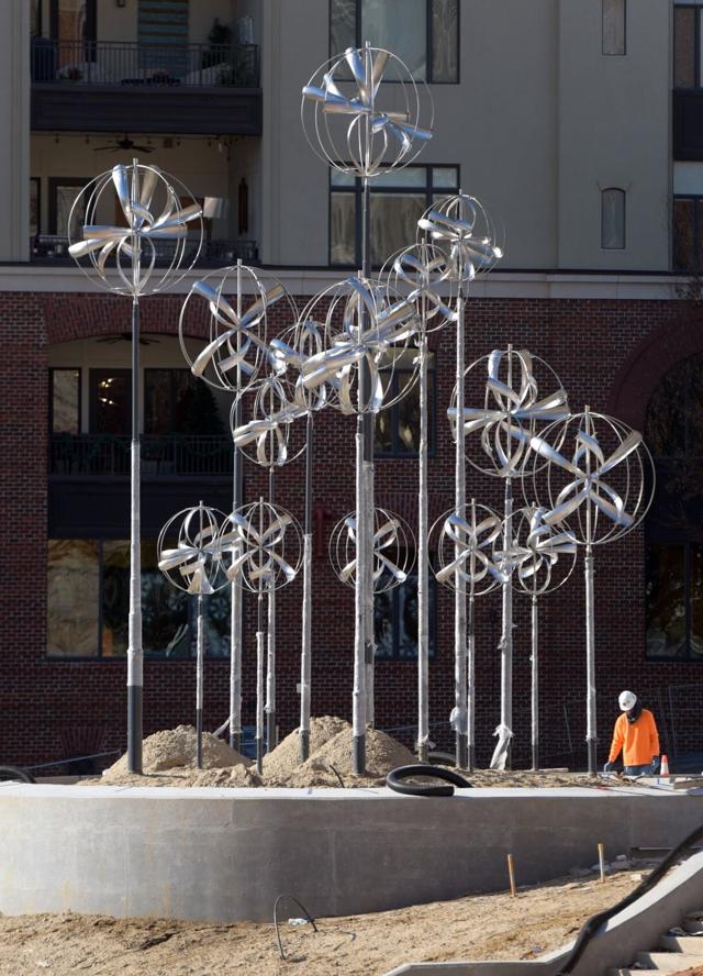 Wind sculptures are going up at Merschel Park in downtown WinstonSalem.