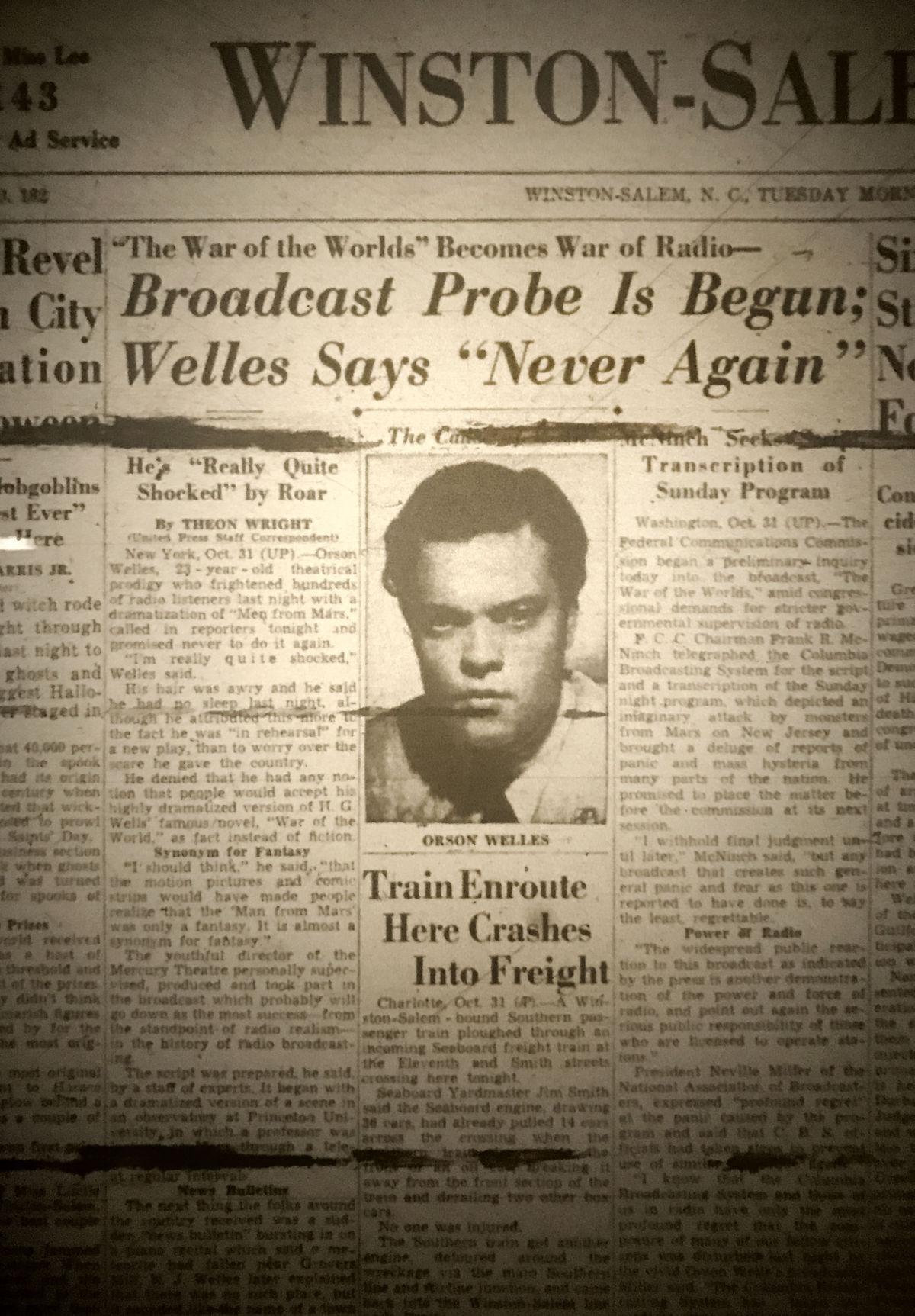 WinstonSalem citizens among those fooled by radio broadcast