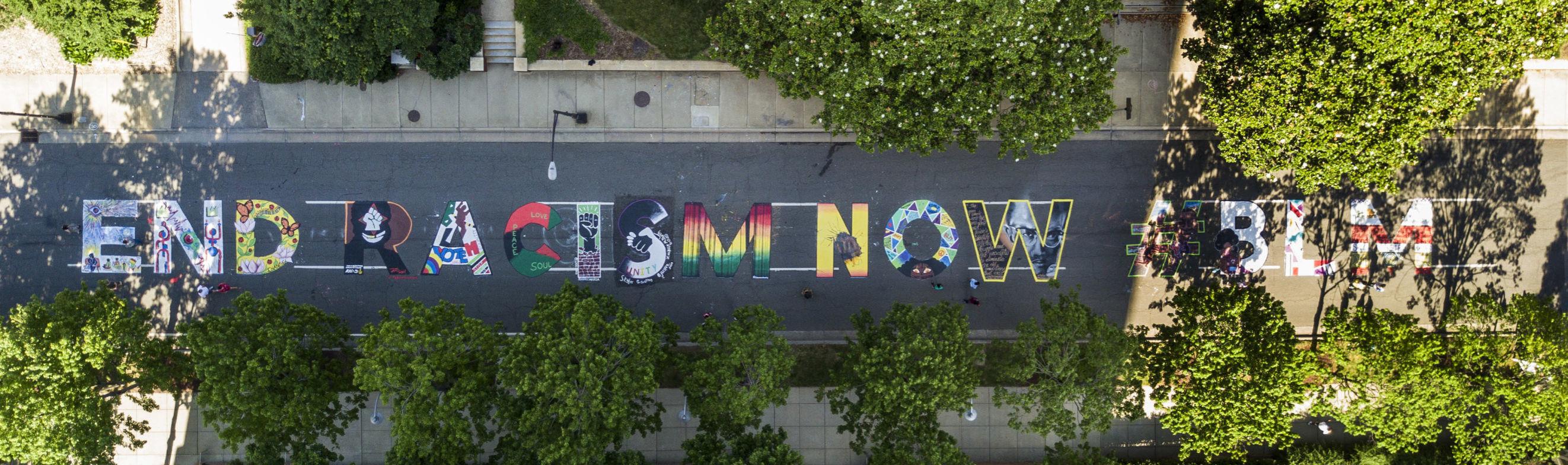 Photos End Racism Now Mural Painted On Main Street In Winston Salem Local News Journalnow Com