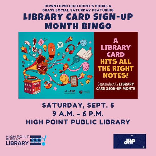 Library Card Sign Up Month Bingo