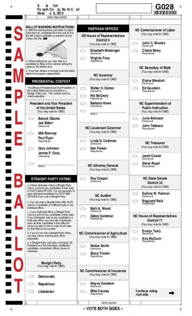 Forsyth County Sample Ballot - Winston-Salem Journal: State