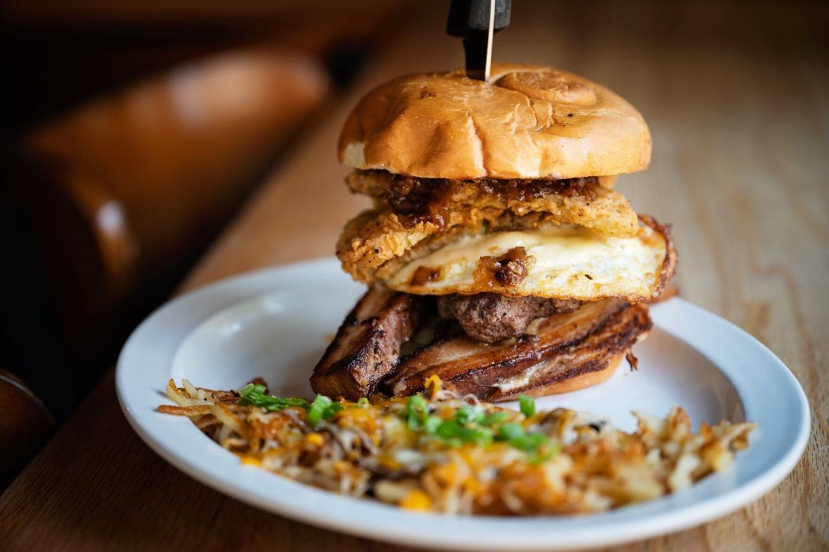 Red Cardinal Cafe Double Smash Burger