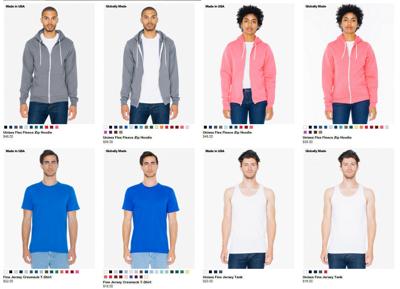 Gildan S American Apparel Opens Made In Usa Shop Prices Are