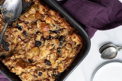 Bourbon for breakfast? Try this warm, custardy bread pudding to elevate your morning​
