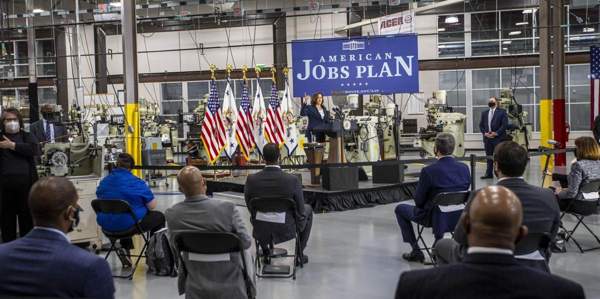 Vice President Arrives In Greensboro Will Pitch Biden S American Jobs Plan Politics Journalnow Com