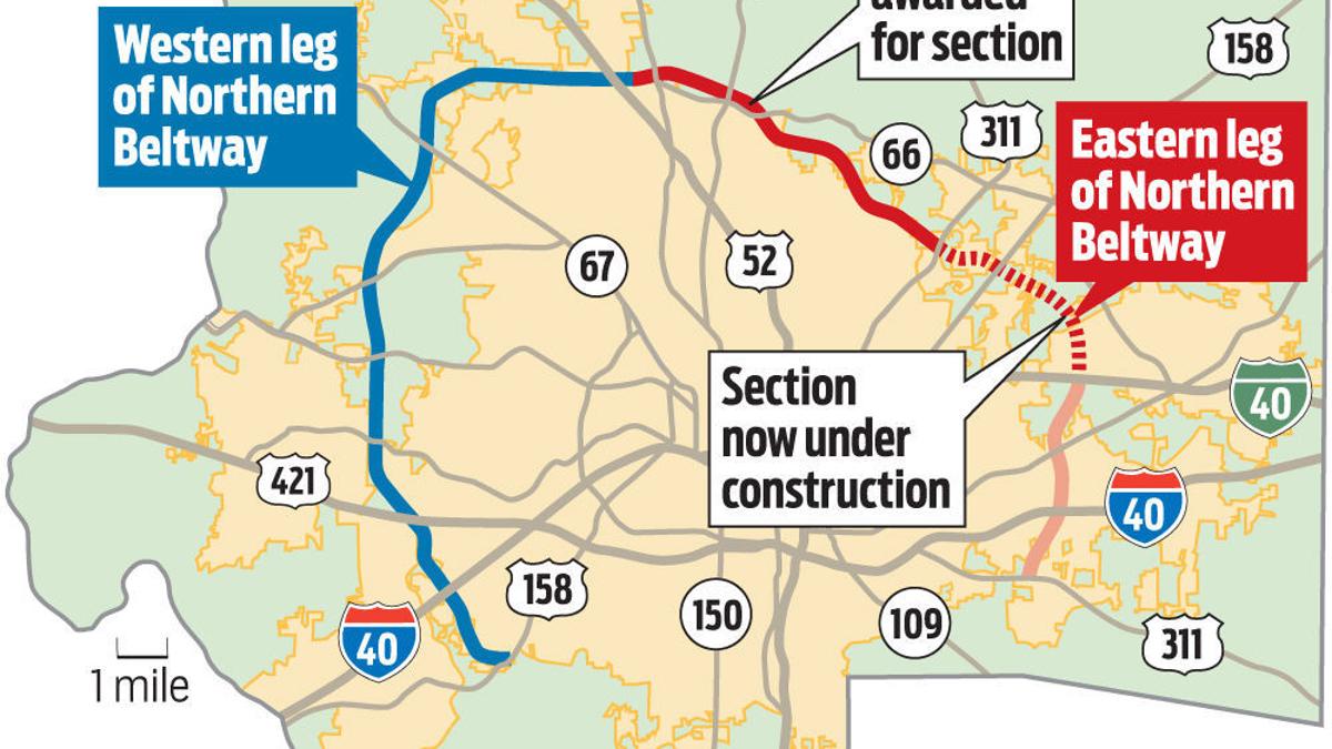 Three new Northern Beltway segments in Forsyth County under