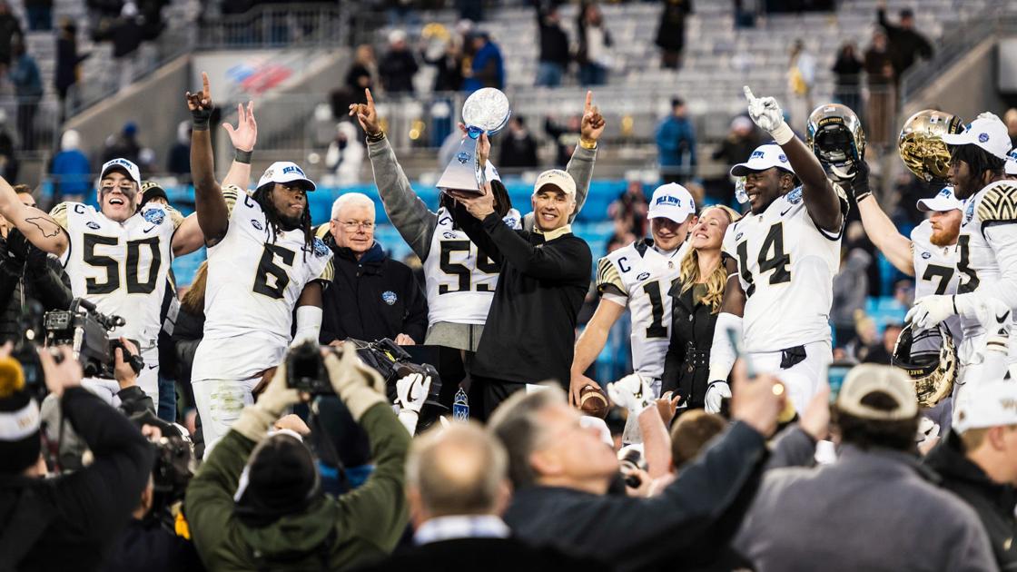 Members of 2017 Wake Forest football team enjoy watching the No. 16 Deacons soar