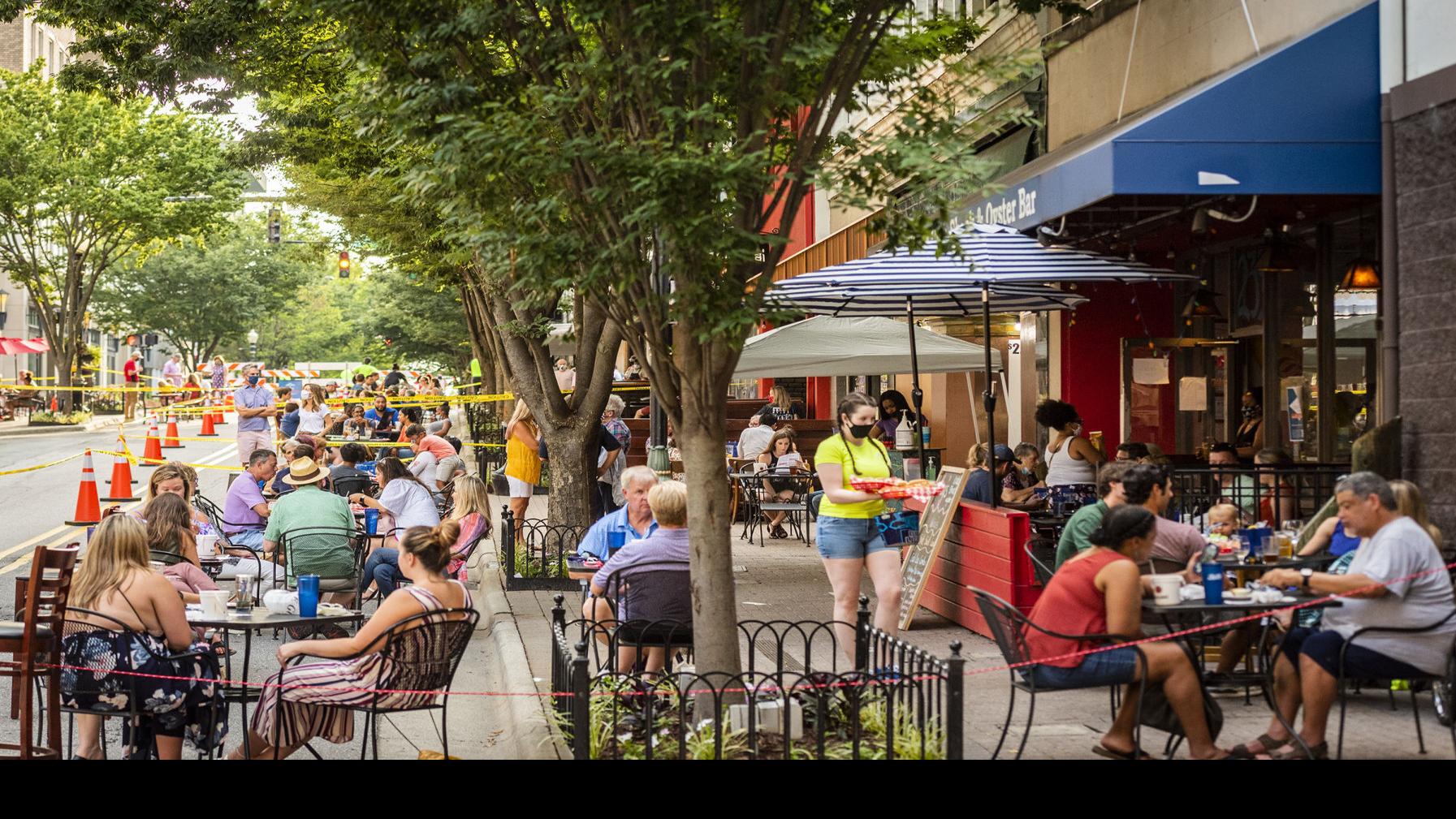 Closing Streets To Make Way For Outdoor Dining Draws People Optimism To Downtown Winston-salem Dining Journalnowcom