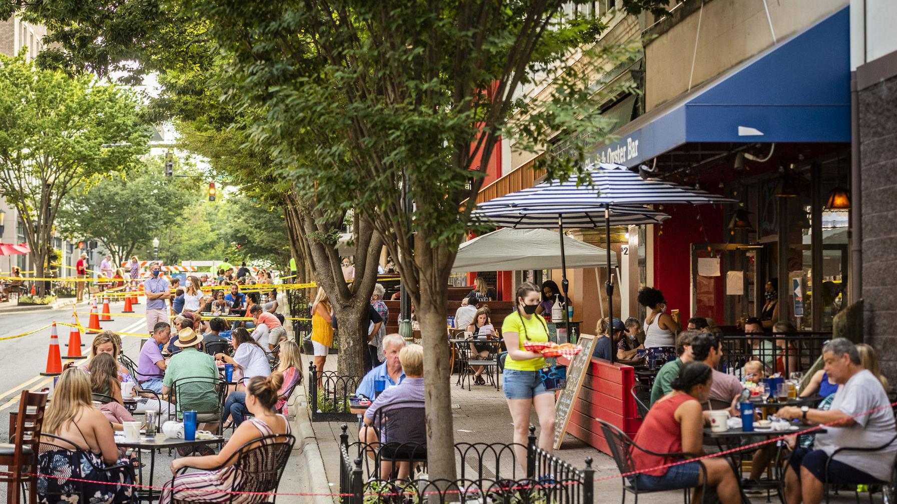 Closing Streets To Make Way For Outdoor Dining Draws People Optimism To Downtown Winston-salem Dining Journalnowcom Closing Streets To Make Way For Outdoor Dining Draws People Optimism To Downtown Winston-salem Dining Journalnowcom