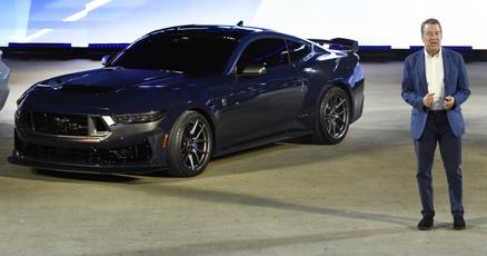 In the twilight of the muscle car era demand for the new 486horsepower V8 Ford Mustang is roaring In the twilight of the muscle car era demand for the new 486horsepower V8 Ford Mustang is roaring