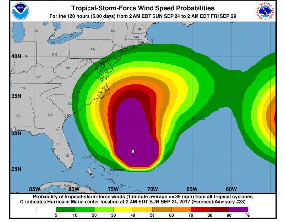 Mandatory evacuation ordered for parts of North Carolina ahead of Hurricane Maria