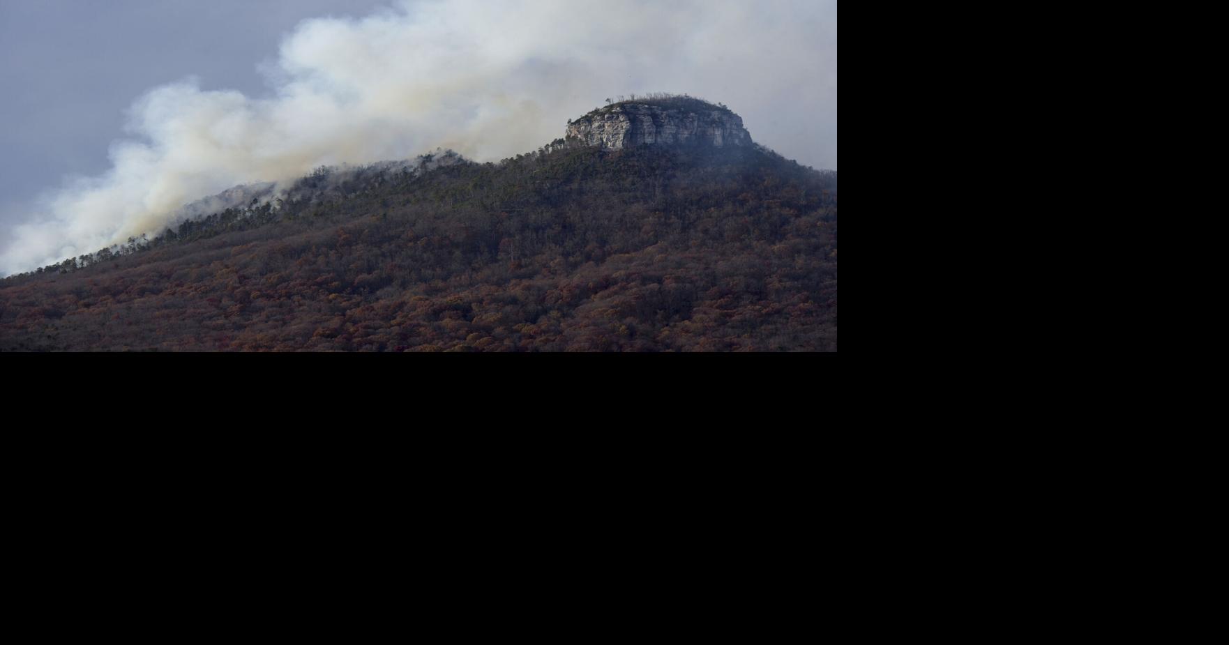 Pilot Mountain fire fills air with smoke in WinstonSalem