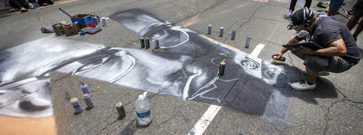End Racism Now Artists Send A Message On Main Street Local News Journalnow Com