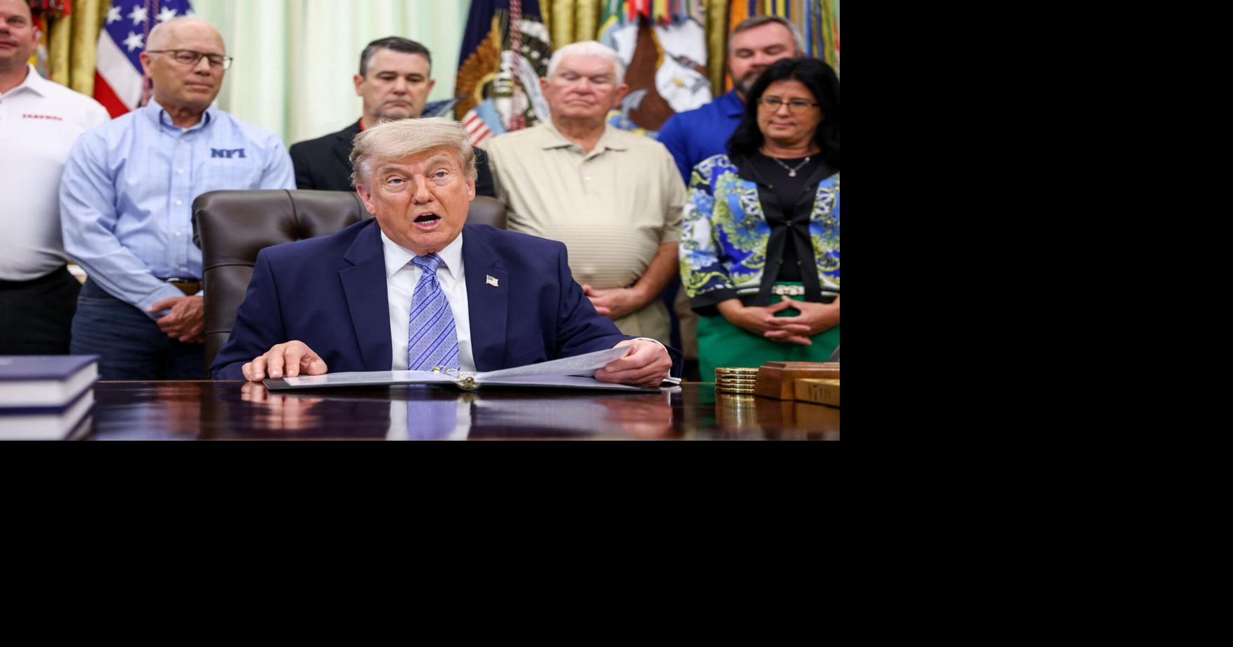 U.S. President Trump and EPA Administrator Zeldin make an announcement at the White House