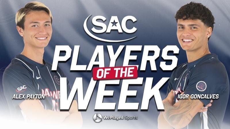 Payton and Gonçalves Sweep SAC Men’s Soccer Offensive and Defensive Players of the Week Honors