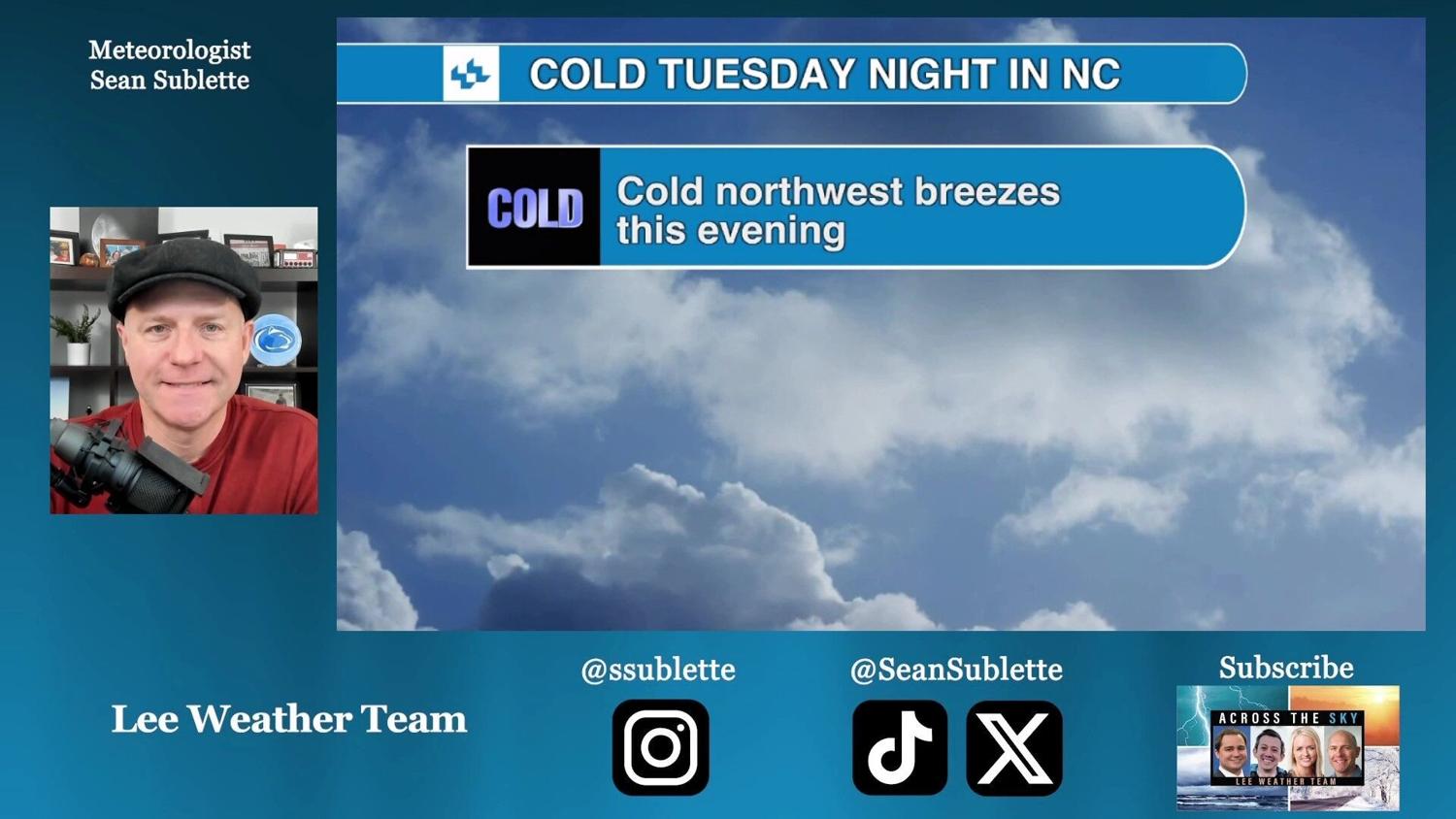 How cold does it get in NC the next few nights?