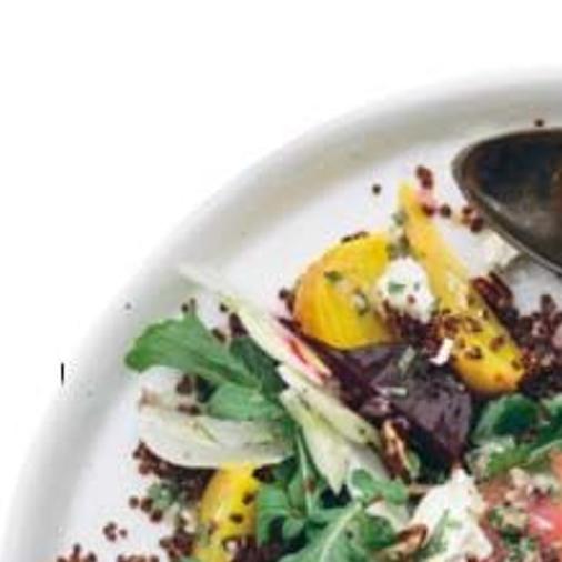 Roasted Beet And Quinoa Salad With Goat Cheese Fennel And Pecans