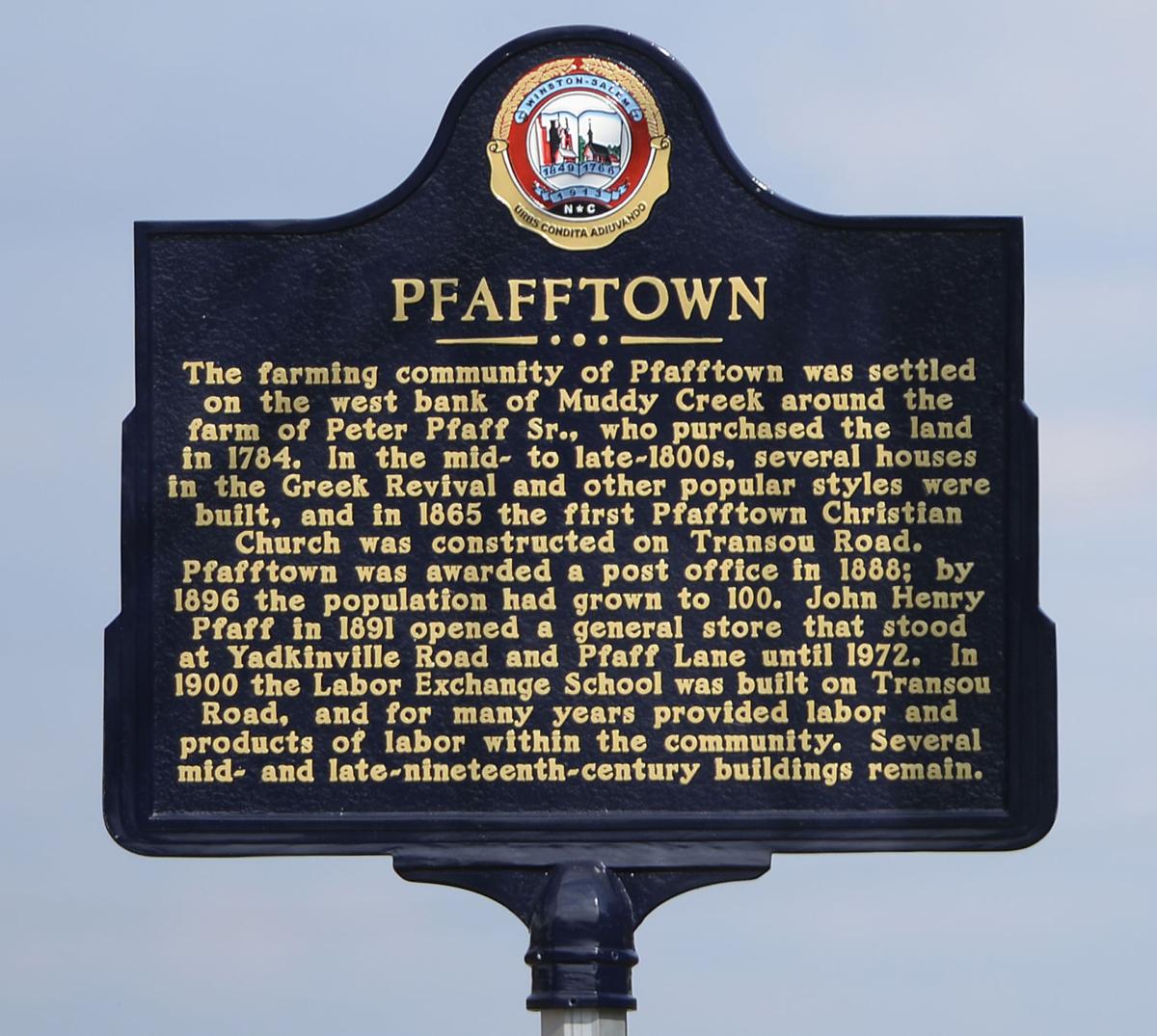Historic marker keeps Pfafftown legacy out front Local News