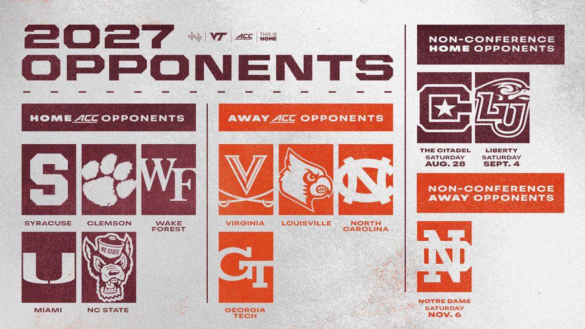 ACC announces Hokies' 2027 conference football opponents