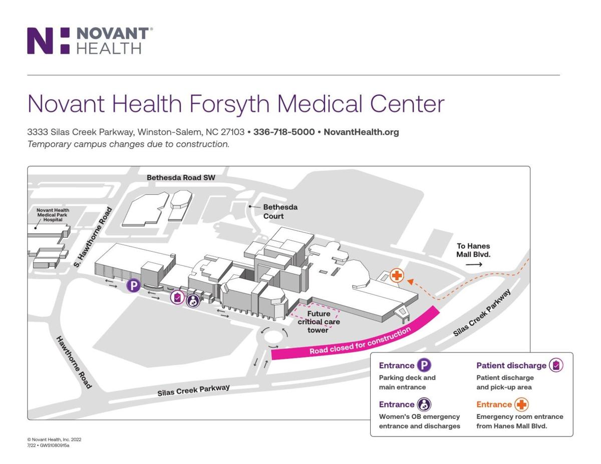 Forsyth Medical Center traffic map