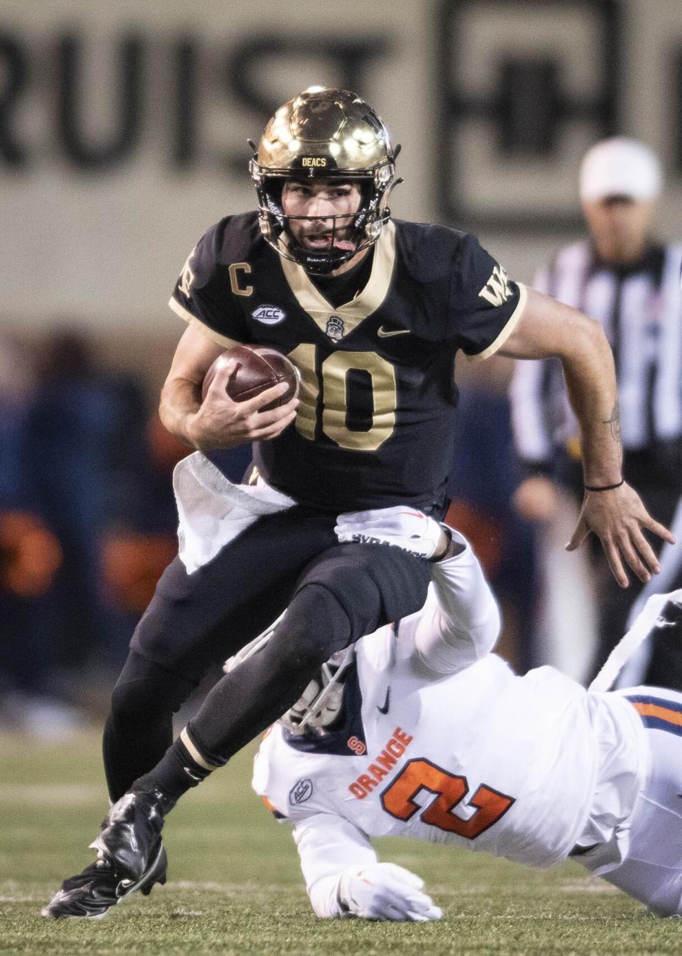 Options are plenty for quarterback Sam Hartman of Wake Forest but he