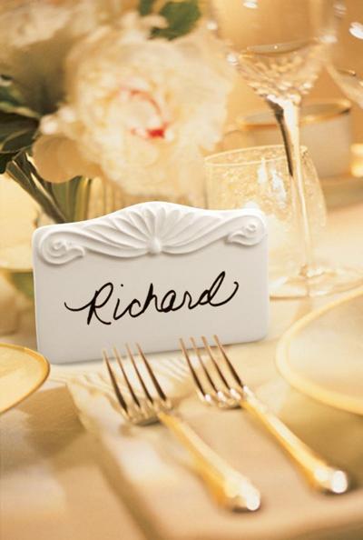 Food Tidbits Ceramic Tiles Make Recyclable Place Cards Food