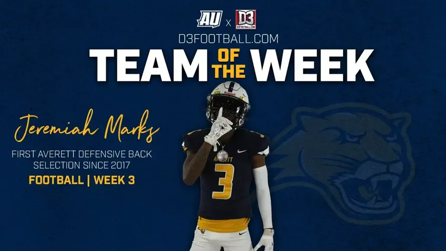 Football’s Marks earns spot on D3football.com Team of the Week