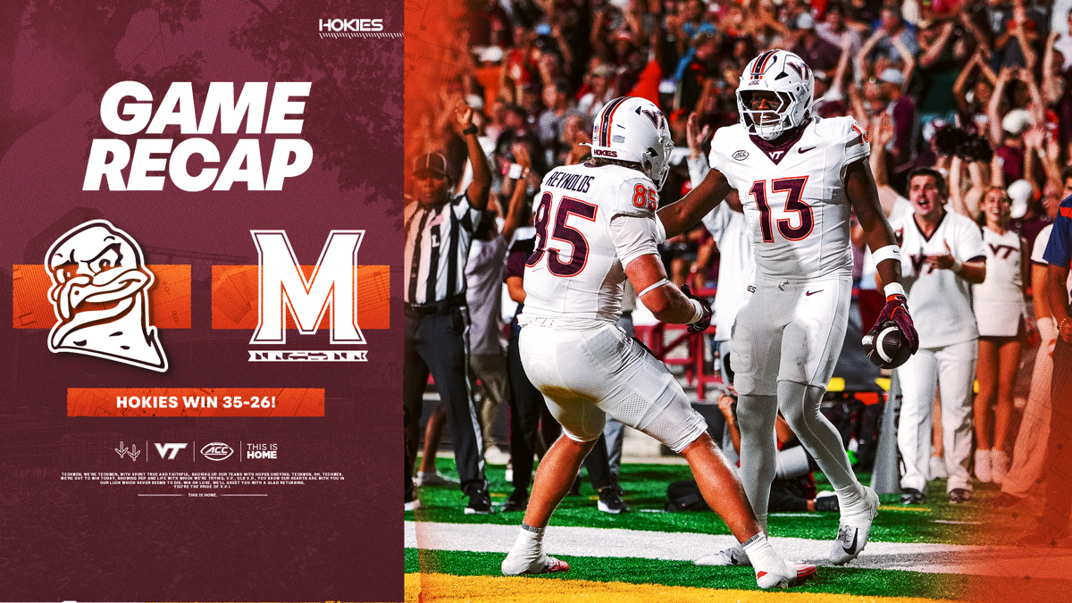 Hokies win at Maryland 35-26 behind clean passing game