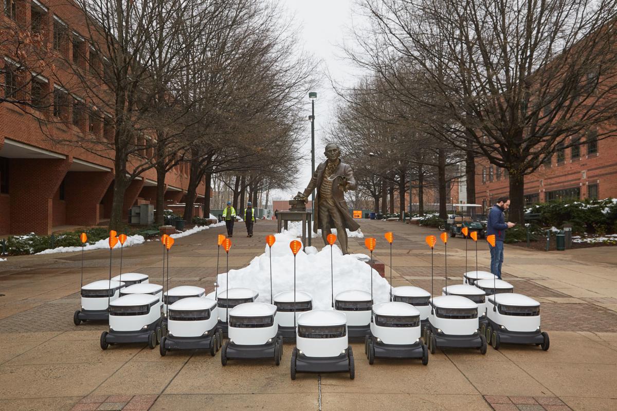 George Mason University students have a new dining option: Food delivered by robots