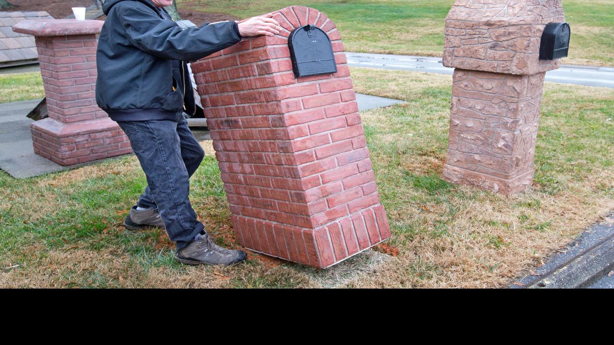 Wonderful fake stone mailboxes Building A Better Mailbox Business News Journalnow Com
