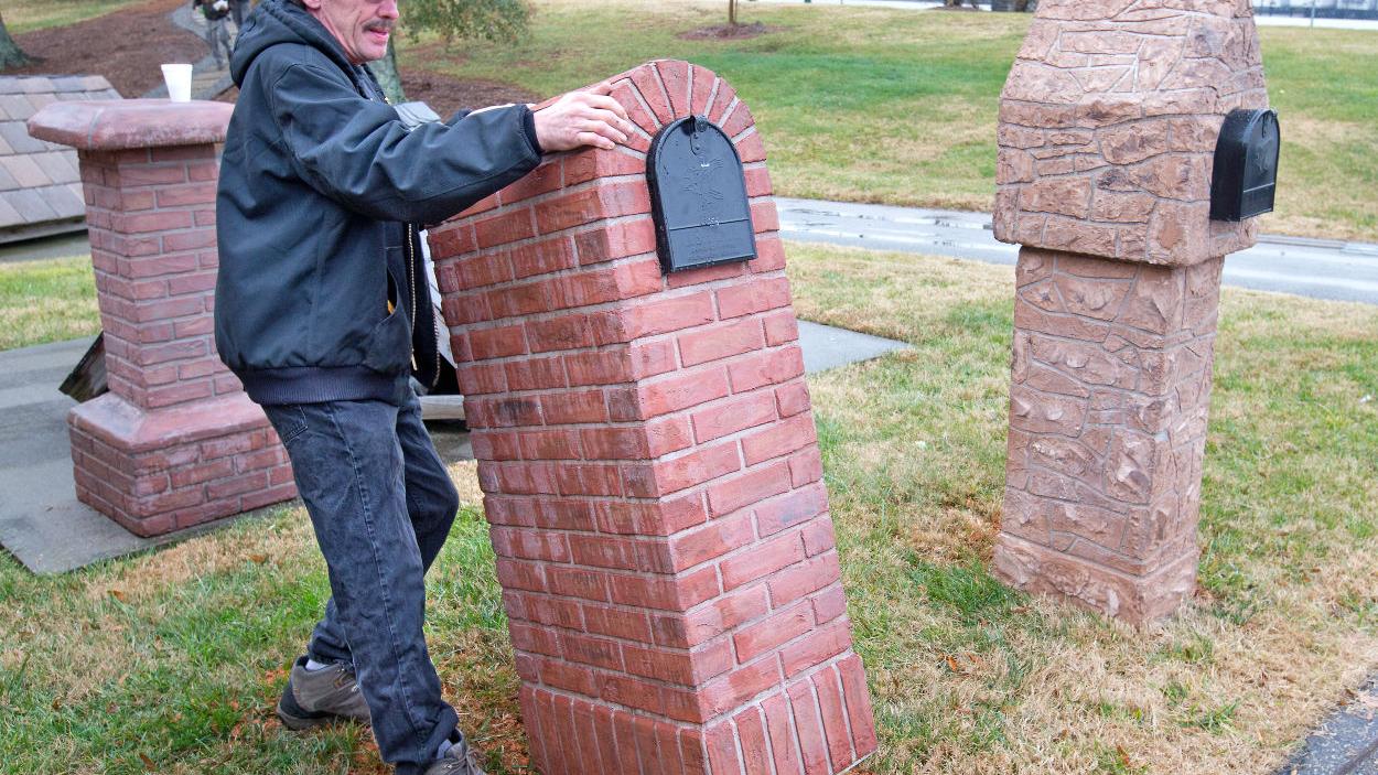 Wonderful fake stone mailboxes Building A Better Mailbox Business News Journalnow Com Wonderful fake stone mailboxes Building A Better Mailbox Business News Journalnow Com