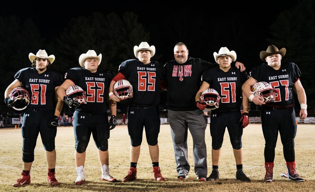 East Surry S Offensive Line Forged A Brand The Fat Cowboys On