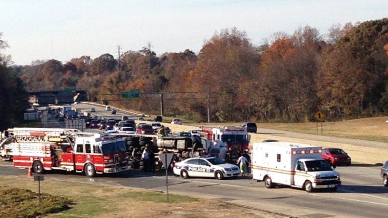 I-40 Ramp Reopens After Overturned Truck Cleared