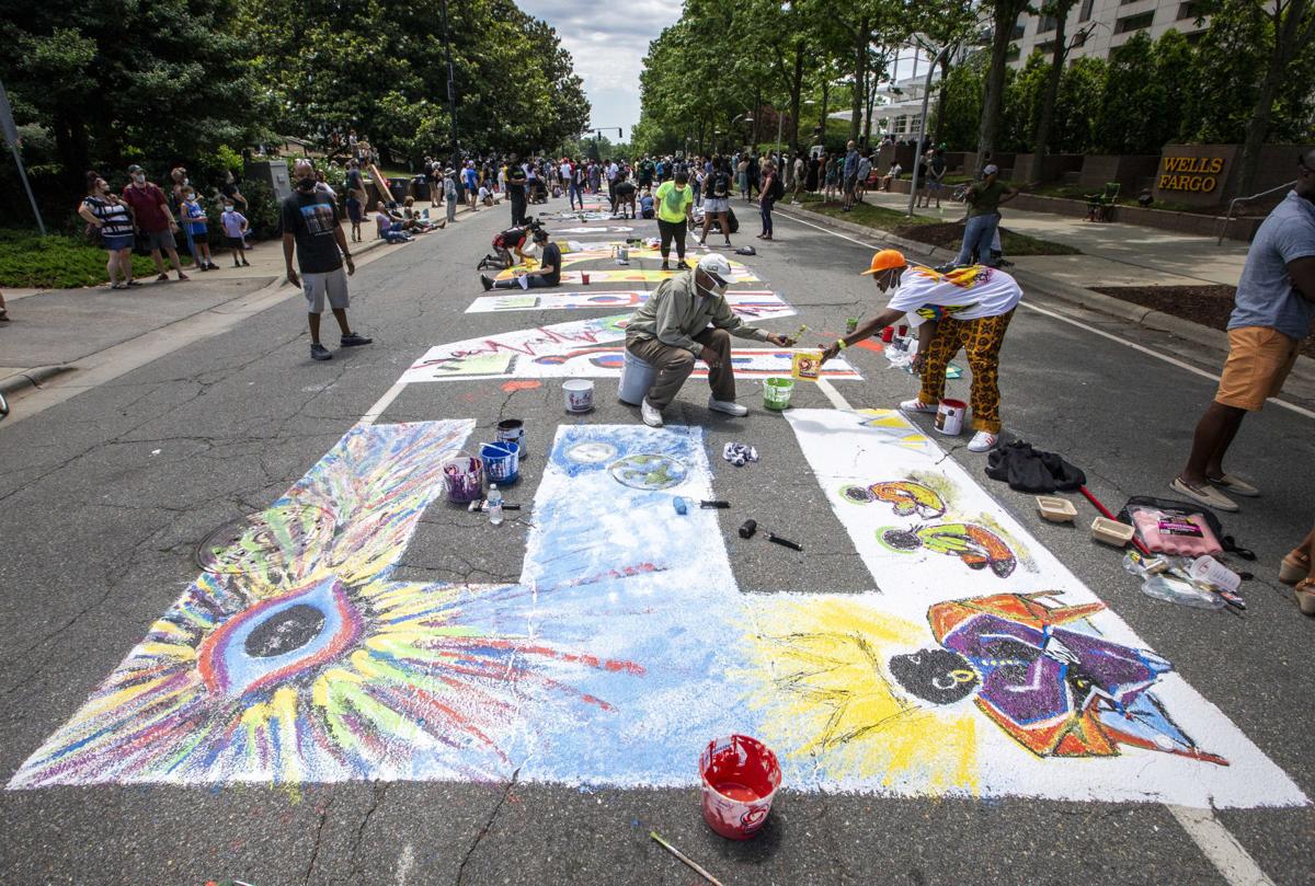 Photos End Racism Now Mural Painted On Main Street In Winston Salem Local News Journalnow Com