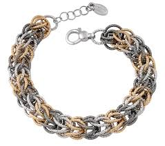 Tri-color Basket Weave Bracelet by Frederic Duclos