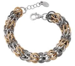 Tri-color Basket Weave Bracelet by Frederic Duclos