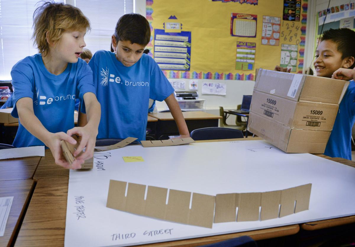 Brunson Elementary students create cardboard town