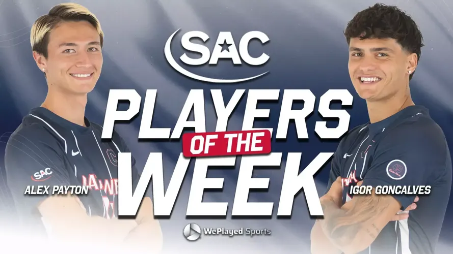Payton and Gonçalves Sweep SAC Men’s Soccer Offensive and Defensive Players of the Week Honors