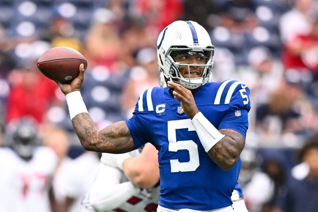 See some of the Colts fans decked in blue before Sunday's game