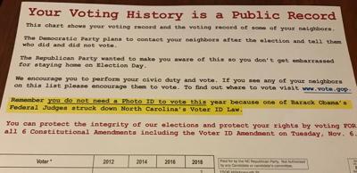 Voter Shaming Mail Shows Up In Time For Election Day That S