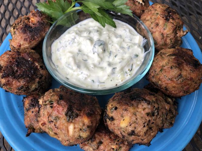 Feta, spinach help keep turkey meatballs moist