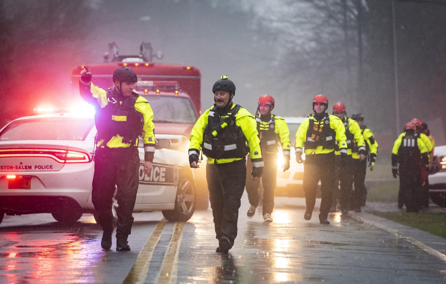 IMAGES Water rescue and flooding in and around WinstonSalem