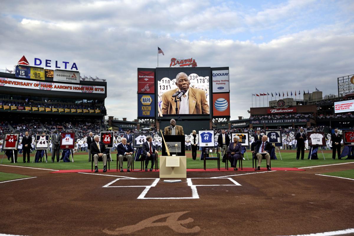 Buy 44 braves world series hank aaron 1934-2021 shirt For Free