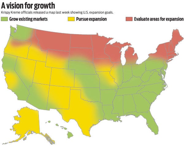 Krispy Kreme Locations Map Krispy Kreme outlines growth strategy | Business News | journalnow.com